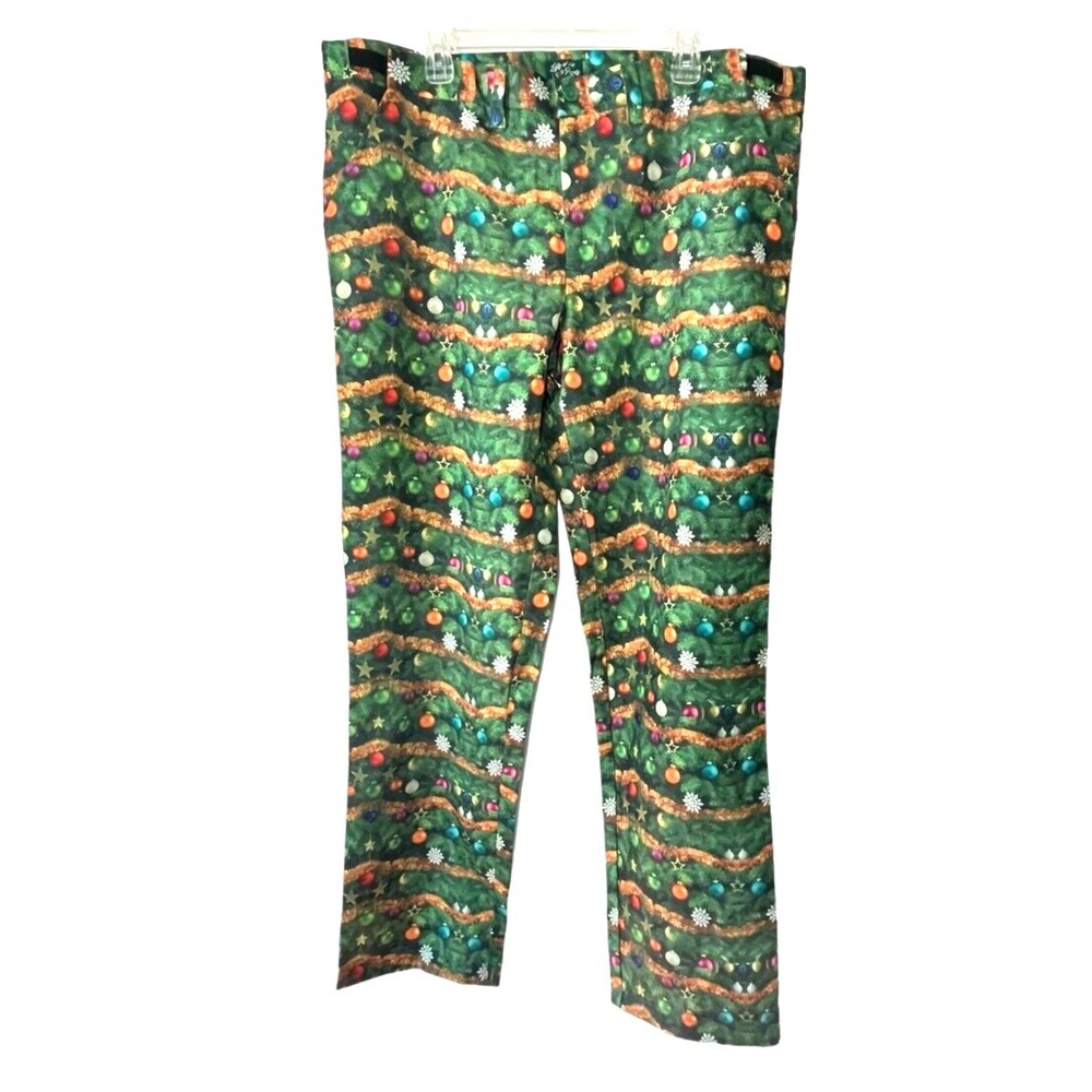 Life‎ of the Party Men's Christmas Holiday Pants Size XXL 43x35 Adjustable Waist